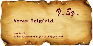 Veres Szigfrid névjegykártya