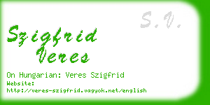 szigfrid veres business card